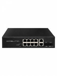 Коммутатор (свитч) на 8 POE (802.3af/at) портов + 2 Ethernet порта 1000Mbs + 2 SFP 1000Mbs Орбита OT-VNP44